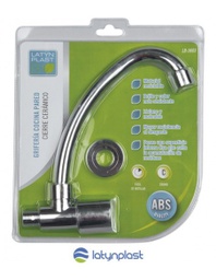 [26798] SET GRIFERIA - COCINA PARED CROMADO "BIO"