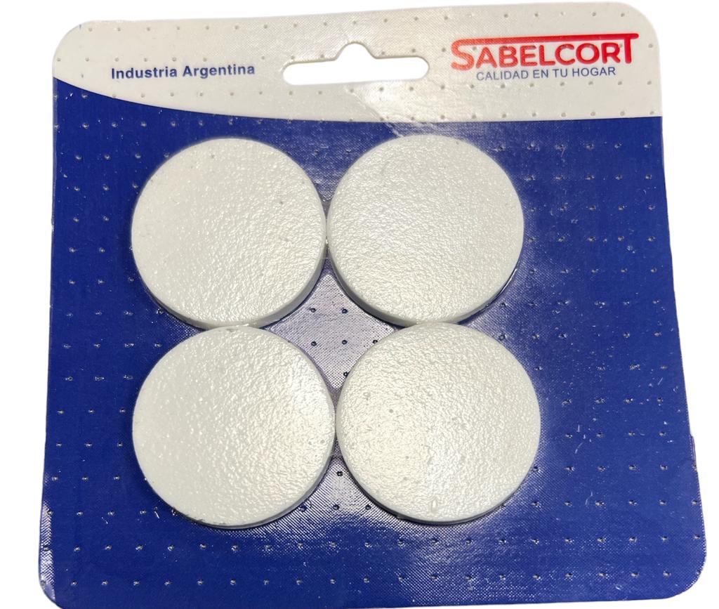 TOPES AUTOADHESIVO REDONDO BLANCO (BLISTER X 4)