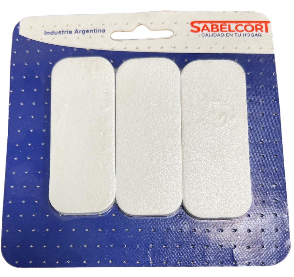 TOPES AUTOADHESIVO RECTO BLANCO (BLISTER X 3)