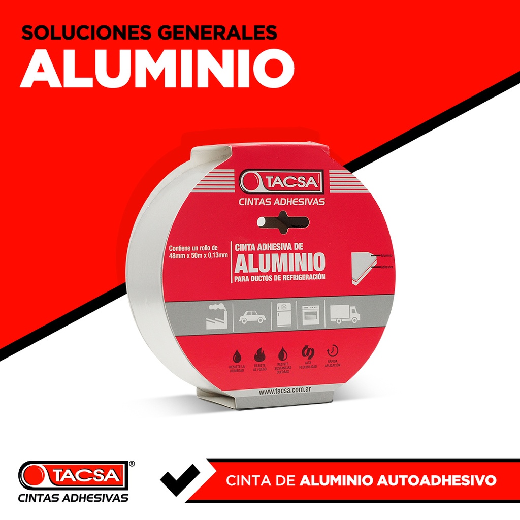 CINTA DE ALUMINIO 48mm x 25m