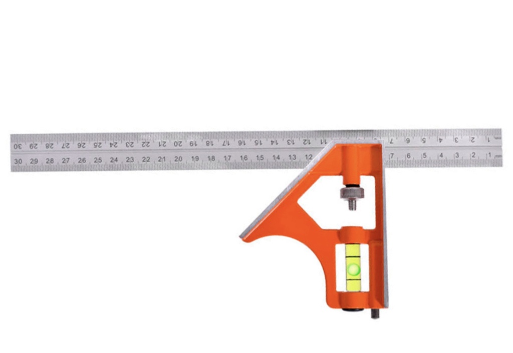 ESCUADRA COMBINADA METAL 30 CM