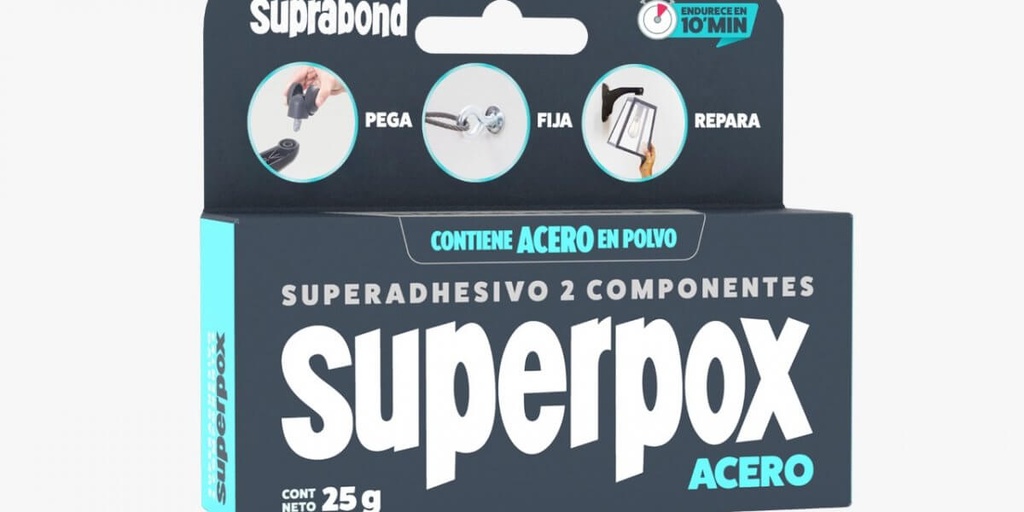 SUPRABOND SUPERPOX SUPERADHESIVO ACERO