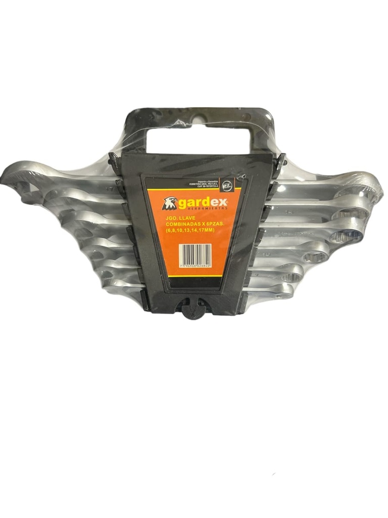 JUEGO LLAVES COMBINADAS X 6 PIEZAS GARDEX