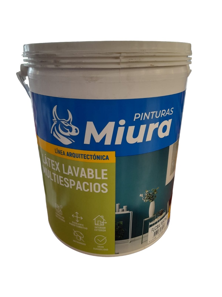 LATEX MIURA MULTIESPACIO AMARILLO SOL 4LT.