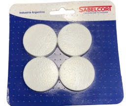 [20055101008] TOPES AUTOADHESIVO REDONDO BLANCO (BLISTER X 4)
