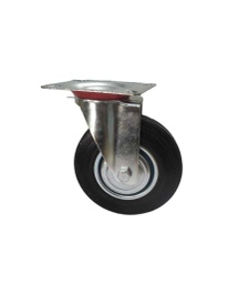 [05136] RUEDA INDUSTRIAL CHAPA GOMA - 125 BASE GIRATORIA