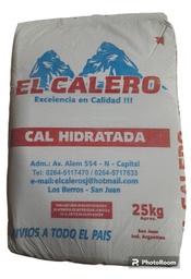 CAL HIDRATADA 25KG. EL CALERO - VALLE DE TULUN