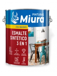 [FGP185] ESMALTE 3 EN 1 BLANCO MATE 1/2 LT. SINTETICO MIURA